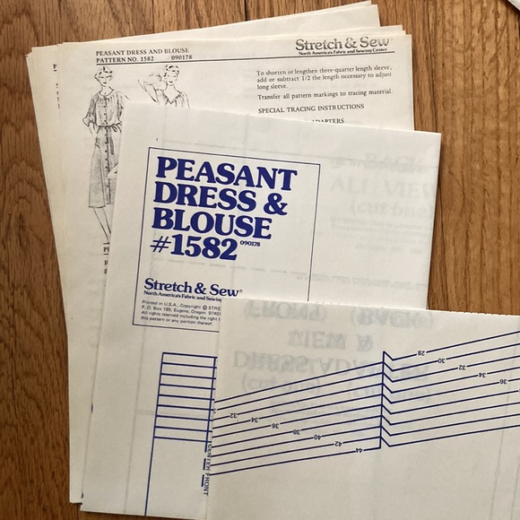 VTG Peasant Blouse & Skirt Sewing Pattern - Picture 5 of 5